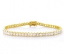 Bling Jewelry Channel-Set CZ Classic Gold Vermeil Tennis Bracelet 7.5