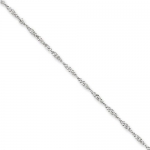Sterling Silver 2.90 mm High Polish Diamond Cut Singapore Link Chain Necklace - 24 inches