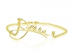 Signature Bracelet- Handwriting Bracelet, Keepsake Bracelet, Gold Plated Name Bracelet, Word Bracelet, Nameplate Bracelet (6.5 Inches)