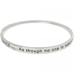 Heirloom Finds Dance as Though No One is Watching Twist Bangle Bracelet in Silver Tone