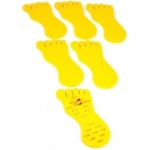 6 Toe Ring Holder Yellow Foam Foot Body Jewelry Display