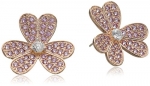 CZ by Kenneth Jay Lane Floral Round Cubic Zirconia Floral Post Earrings, 6 CTTW