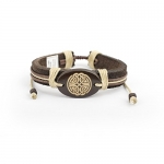 Adjustable Genuine Leather Bracelet - Celtic Knot
