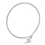 Sterling Silver Palm Tree Anklet - 9 Inch