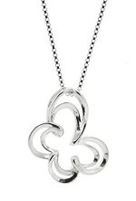 Sterling Silver Open Butterfly Pendant Chain Necklace (18 Inch)