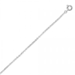 Silver Plated Cable Pendant Chain Necklace 18 Inch