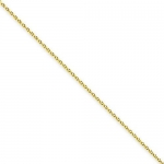 1mm 14K Yellow Gold High Polish Classic Square Wheat Link Chain Necklace - 20 inches