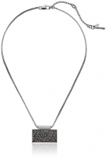 Kenneth Cole New York City Scape Pave Rectangle Pendant Necklace, 17 + 3 Extender