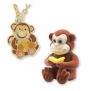 Monkey Pendant Necklace in Monkey Shaped Gift Box