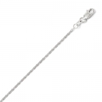 Italian 10k White Gold Pendant Rope Chain - 18 inches