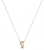 10k Yellow Gold Number 1 Pendant Necklace, 17