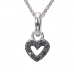 Vir Jewels Sterling Silver Black Diamond Pendant (1/10 CT) With 18 Inch Chain