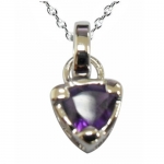 Vir Jewels Sterling Silver Amethyst Pendant With 18 Inch Chain