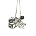 Silver Celtic Charm Necklace - Beads and Charms