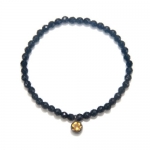Satya Jewelry Onyx Cyclical Stretch Bracelet