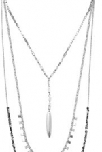 Kenneth Cole New York Blue Stick and Disc Triple Layered Pendant Necklace, 18 + 3 Extender