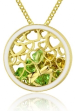 Dragonfly Cage Necklace (Yellow and Green) 2011602