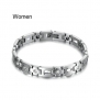 MoAndy Jewelry Titanium Steel Women's Fashion Bracelets Magnetic Bangle Footprint Design White