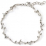 1928 Jewelry Floral Garland Silver Crystal Bracelet