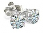 SuperJeweler XSUWH1CT I2I3 HA 1Ct Hearts & Arrows Diamond Earrings In 18K White Gold, Gh, Si3