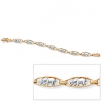 PalmBeach Jewelry 14k Gold Plated Elephant Bracelet, 7 1/2 length