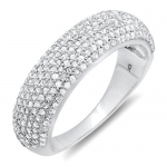 1.00 Carat (ctw) 10k White Gold Round Diamond Anniversary Wedding Band Ring