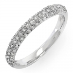 0.25 Carat (ctw) 14k White Gold Round Diamond Ladies Pave Anniversary Wedding Band Stackable Ring 1/4 CT