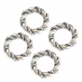 Queenberry Sterling Silver Twisted European Style Spacer Bead Charm