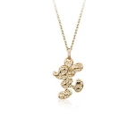 Golden Color Mickey Mouse Fashion Women Pendant Necklace, 18K Gold Plated, Free 18 Chain - SUPER CUTE