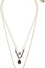Kenneth Cole New York Delicates Pave Circle and Teardrop Crystal Three Row Necklace, 16''+3'' Extender