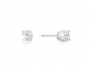 1/2ct Genuine Diamond Stud Earrings - 10 Karat White Gold