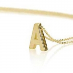 Initial Necklace 18k Gold Plated Personalized Initial Necklace Letter Necklace-Choose Any Initial (18 Inches)