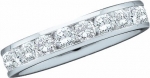 Ladies 14k White Gold .50 Ct Round Cut Diamond Wedding Engagement Band Ring