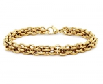 Gold Plated Stainless Steel Women's Bracelet (Length: 7) Available Length: 7, 7.5, 8