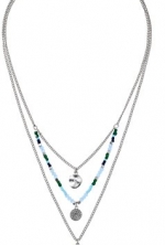 Kenneth Cole New York Delicates Semiprecious Teardrop Stone Triple Layered Necklace