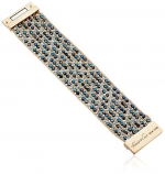 Kenneth Cole New York Woven Blue Faceted Bead Bracelet
