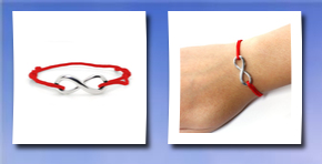 Tioneer sterling silver infinity red rope adjustable (5 to 10) bracelet