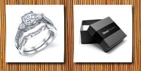 Metal Masters Co. sterling silver wedding engagement ring set with cubic zirconia cz size 9