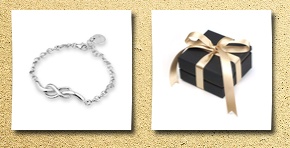 MBLife - Personalize Your Surprise platinum plated 925 sterling silver infinity bracelet